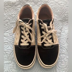 Vans Old Skool Pink/White Checkerbord Skate Sneakers - Women 8